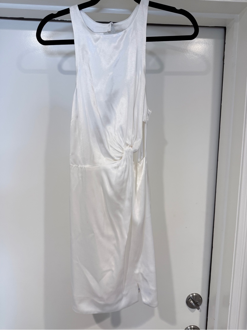 For Love And Lemons Cream Satin Twist-Detail Mini Dress - Picture 4 of 6